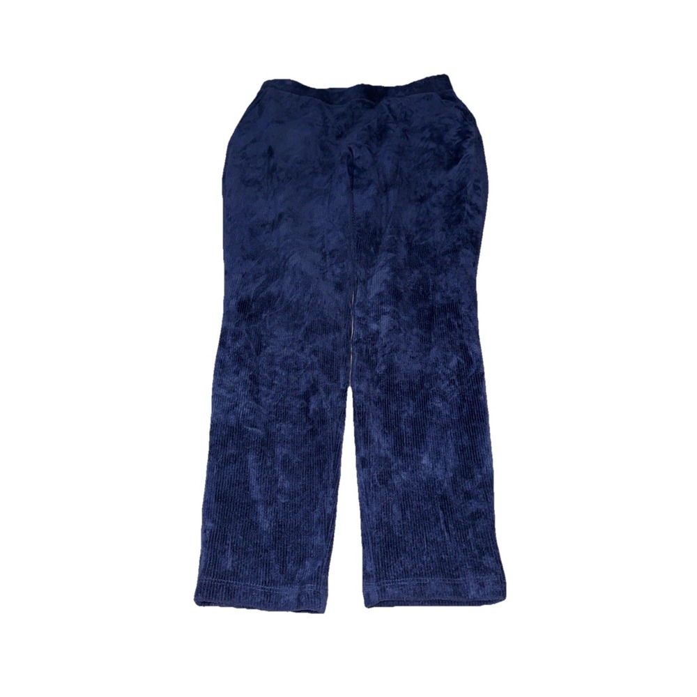 Lands End Womens Slim Fit Ankle Pants Blue Corduroy-look Sz‎ Small S/P 6-8 Pull